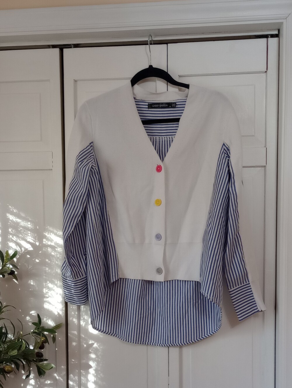 🌿🍒Gabby Isabella striped cardigan sweater Size M 🍒🌿